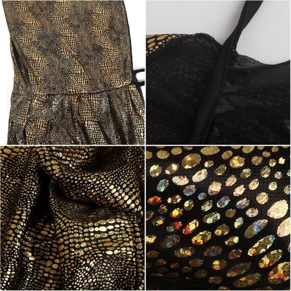 Women's Gold Witch Imported Velvet Cloak Halloween Hooded Cape Medieval Costume - Picture 5 of 6